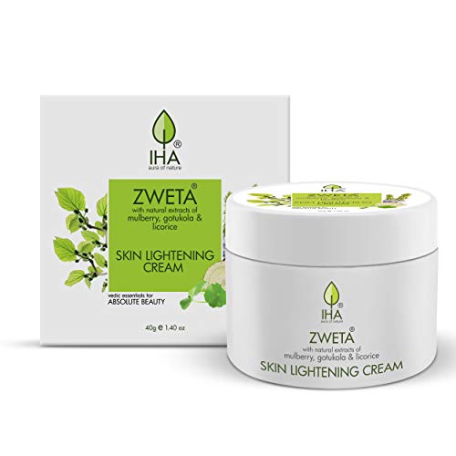 IHA Zweta Skin Lightening Cream – Herbal Face Cream, Vegan Skin Brightening Cream with Mulberry, Gotukola and Licorice – Daily Face Cream for Women, Face Glowing Cream For Normal to Dry Skin – 40G