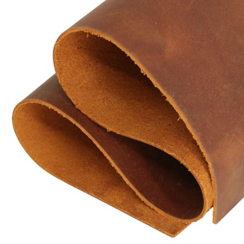 Toprank Leather Sheets for Crafts - Camel 12"x24", Full Grain Tooling