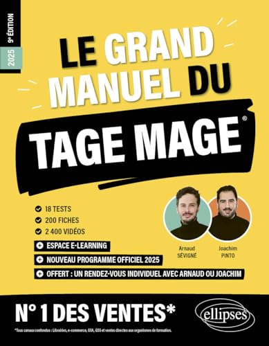 Le Grand Manuel du TAGE MAGE: 18 tests - 200 fiches - 2400 vidéos