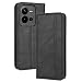 Produktbild vivo X80 Lite Hülle RonRun Flip PU Leder Magnet Handyhülle mit Wallet Case Klappen Ständer Stoßfest Schutzhülle Kompatible für vivo X80 Lite, schwarz