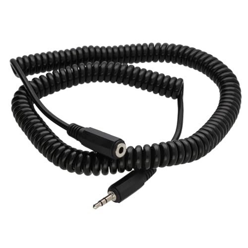 kenable Coiled 3.5mm Stereo Jack to Socket Headphone Extension Cable Lead 4m (~13 feet)