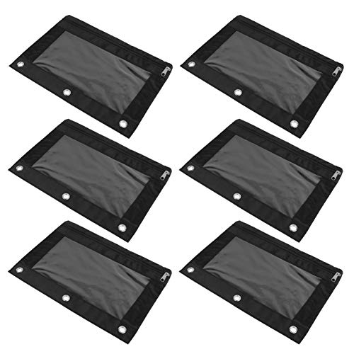 Cabilock 6 Pcs 3 Argolas para LÃ¡pis Pasta Ponch Estojos para LÃ¡pis Bolsa Bolsas de Viagem Multiuso