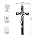Wellcho Black Enamel Crucifix Wall Cross -Saint Benedict Metal Wall Art-7 Inch Cross Give Blessing and The Spiritual Sacred:Faith Gift for your Acquaintances