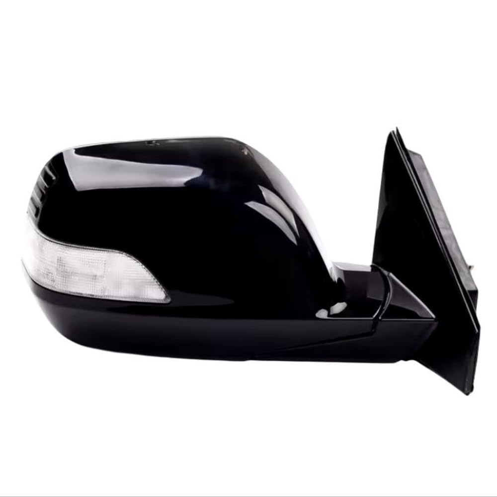 Spieg Außenspiegel Rechts für Honda CR-V 3 2007-2011 Elektrisch Einklappbar, mit Blinklicht, Glänzend Schwarz, 9 PIN