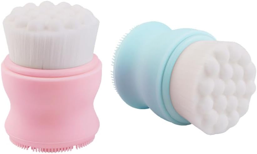 Lady Facial Brush Compact Handgreep Gezichtsborstel Zacht Siliconen Voor Lady Facial Brush Compact Handgreep Gezichtsborstel Zacht Siliconen Voor