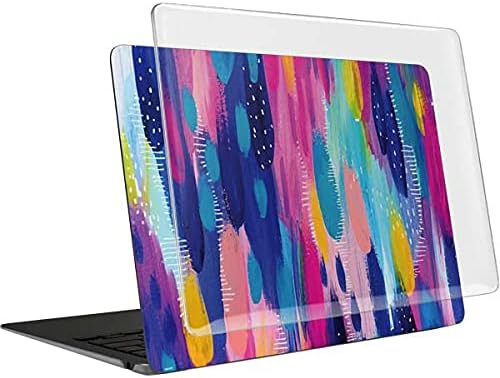 Skinit Case + Skin Compatible with MacBook Air 13in M1 (2021) - Bouffants and Broken Hearts Pink Sparkle Brush Stroke Design