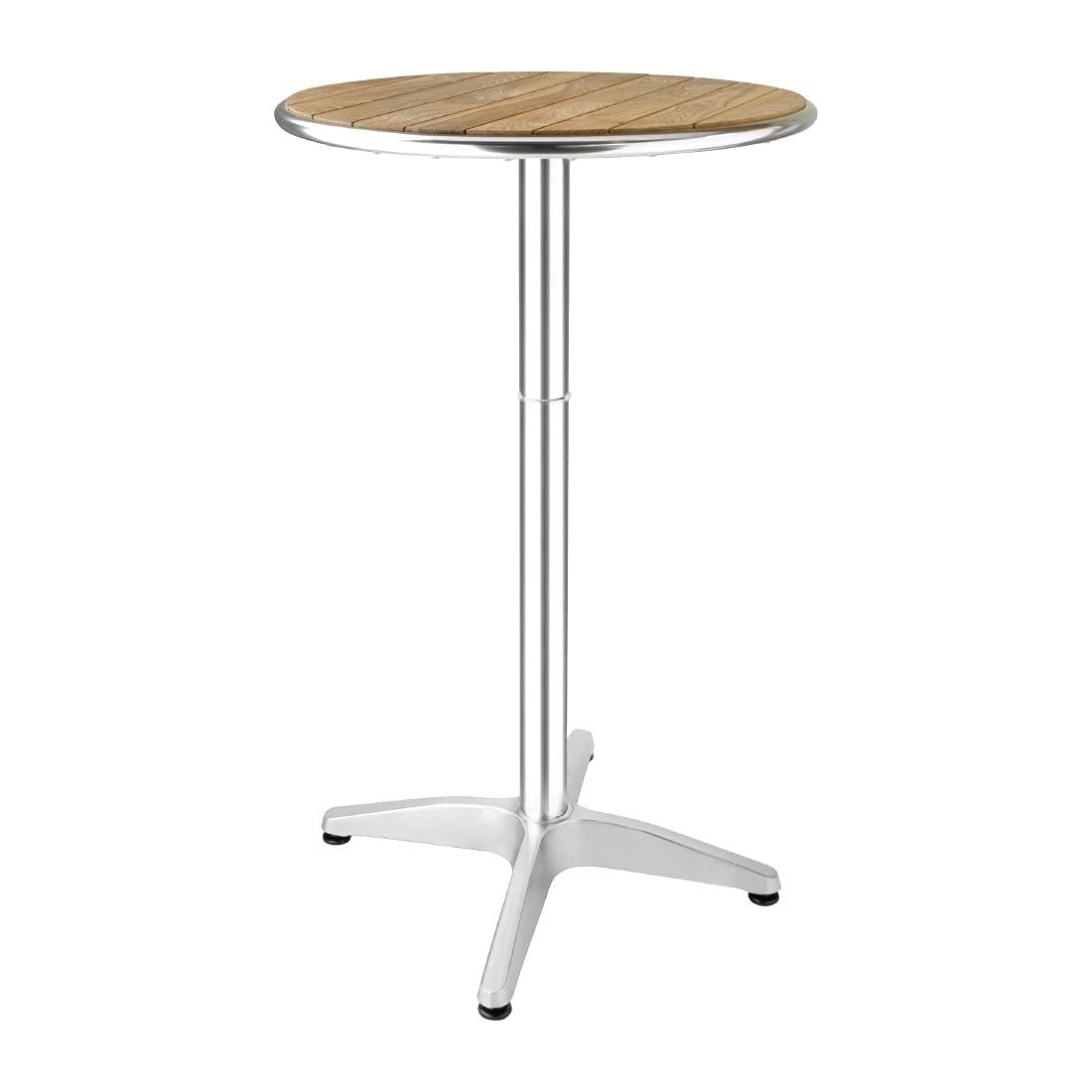 Bolero Mange-debout en frêne, hauteur 600 mm, plateau en bois de frêne pré-huilé et cadre en aluminium, taille : 1050 (H) x 600 (L) x 600 (P) mm, GR332