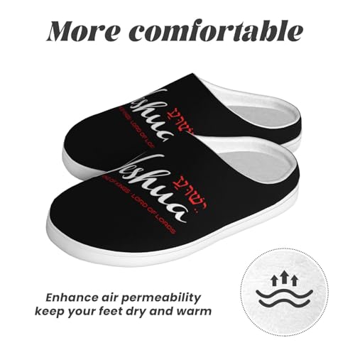 Yeshua Jesus Christian Adult Cotton Slippers For Women Men 5