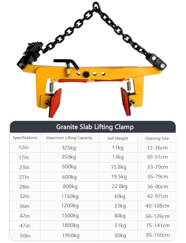 Pinces de levage à ciseaux pour blocs de béton et dalles de granit réglables 325-1950 kg