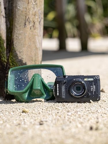 OM SYSTEM Olympus Tough TG-7 Black Underwater Camera, Waterproof, Freeze Proof, High Resolution Bright, 4K Video 44x Macro Shooting (Successor Olympus TG-6)