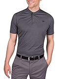 Three Sixty Six Quick Dry Collarless Golf Shirts for Men - Short Sleeve Casual Polo, Stretch Fabric