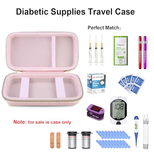 Image of Elonbo Diabetic Supplies Travel Case for Glucose Meter Diabetes Testing Kit