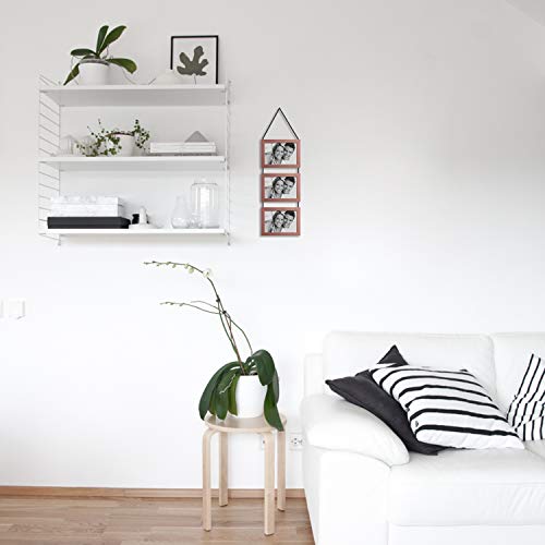 Porta Retratos Trio Com Cordão Para 3 Fotos 10x15cm Kapos Cobre