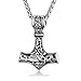 Collar Martillo Thor Vikingo de Acero Inoxidable, Colgante Nórdico, Joyería para Hombre Con Caja De Regalo