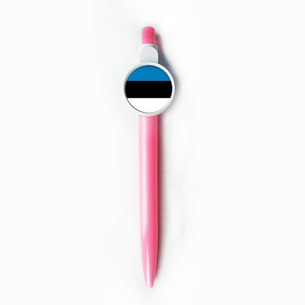 Stylo bille rétractable Estonie bleu écriture fluide drapeau national