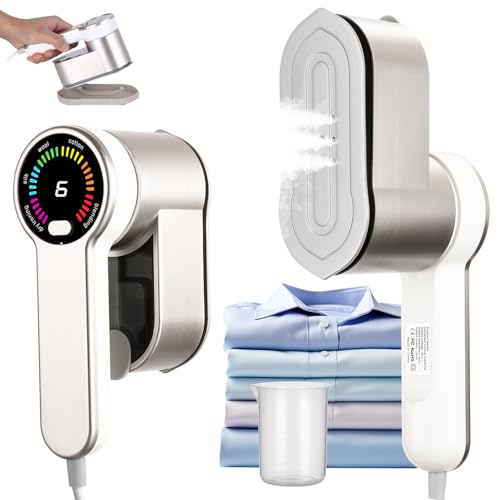 Plancha Vertical Vapor Portátil Para Viajes, 2 En 1 Vaporizador De Ropa Y Mini Plancha De Mano 1200w, Calentamiento Rápido En 9 Segundos, 6 Modos Inteligentes Para Uso Horizontal Vertical