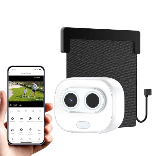 HomiQ Solar Window Security Camera, Indoor Cam with Rechargeable Battery - image 1