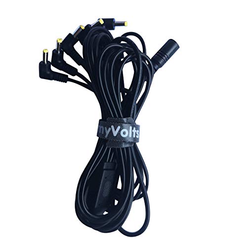 5-way power splitter cable for Korg Volca by MyVolts - Black (5-way splitter only)