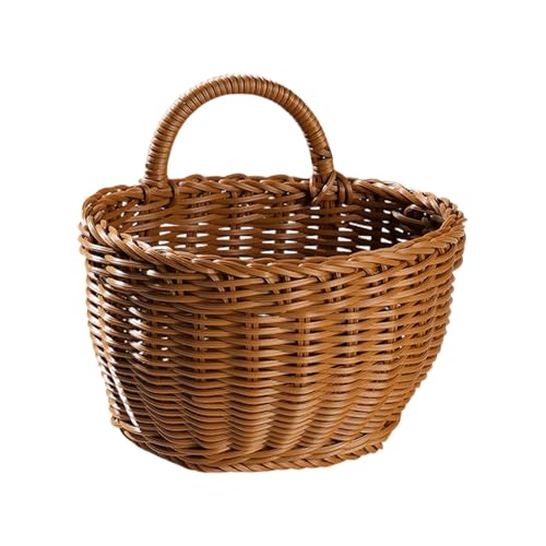 Gewebter Aufbewahrungskorb, Vintage, gewebter Wandhalterungskorb,...