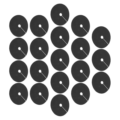 IWOWHERO Malla Antihierbas Redonda Negra 40 Unidades Tela No Tejida Transpirable para Control de Malezas Jardinería Diámetro Exterior 15 CM Orificio Interior 2 CM Protector Plantas