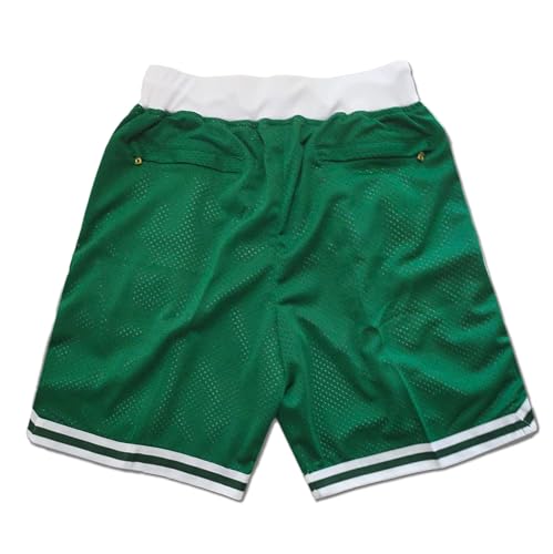 Big Bird #33 Green Retro Basketball Shorts Mesh Quick Dry Sports Basketball Short with Pockets2