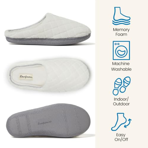 Image of Leslie Terry Clog House Shoes with Memory Foam, Indoor Slippers with Wide Widths