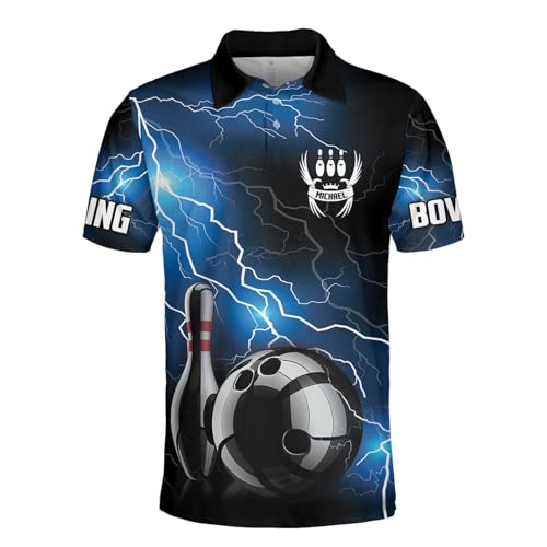 SHAANT Personalized 3D Bowling Polo Shirts, Custom Bowling Shirt for Men, Bowling Uniform, Men Bowling Jersey Shirt2