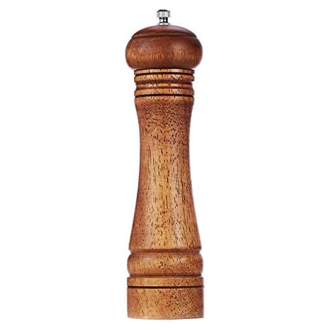 Wood Pepper Grinder Pepper Mill with Adjustable Coarseness Cover