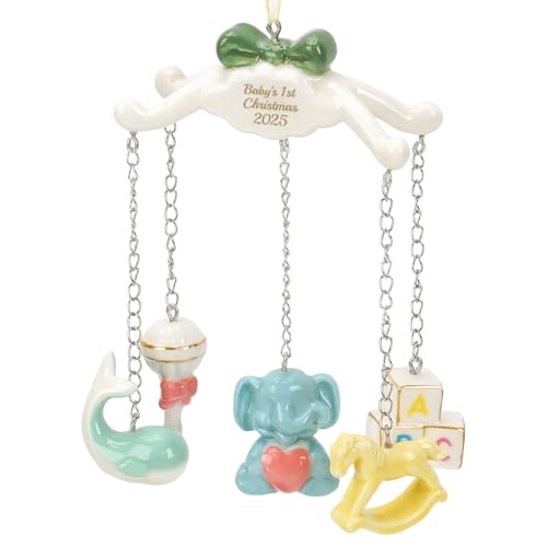 Décoration de premier Noël pour bébé suspendue au salon chaleureux