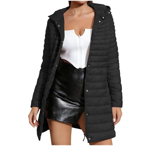 Chaqueta ligera de plumón para mujer, chaquetas acolchadas con capucha, abrigos de invierno para mujer, abrigo suave de algodón, acolchado acolchado, resistente al viento, resistente al agua, aislante