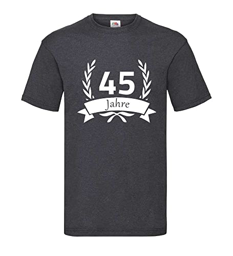 T-shirt 45 ans pour homme : cadeau anniversaire couronne laurier