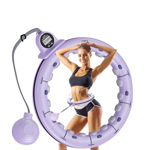 【2025新登場】スマートフラフープ サイズ調節可能（65～110cm）で大人からお子様までご利用可能！カウント機能で目標設定がしやすく、落ちにくい設計で続けやすい。組み立て簡単なフープ。エクササイズやフィットネスに最適な器具です。初心者向け