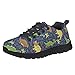 KEIAHUAN Boys Girls Trail Running Shoes Comfort Lightweight Fashion Dinosaur Tennis Shoes Kids Breathable Mesh Hiking Sneakers Outdoor Walking Trekking Sneakers