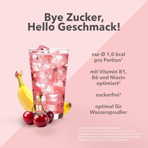 Best Body Nutrition Vital Drink ZEROP® - Kirsch-Banane, Original Getränkekonzentrat - Sirup - zuckerfrei, 1:80 ergibt 80 Liter Fertiggetränk, 1000 ml