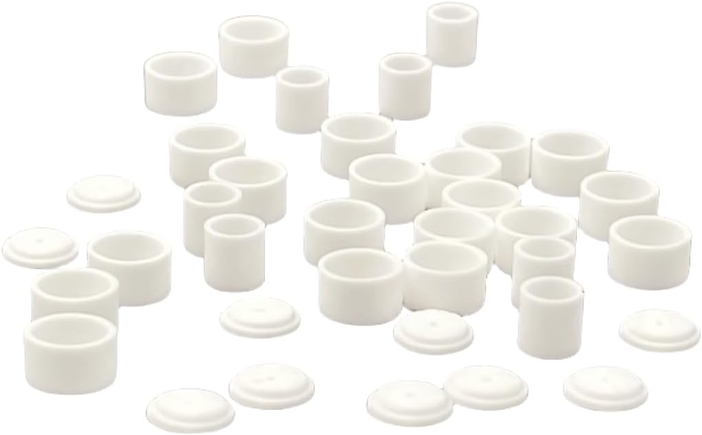 99% Alumina Thermal Analysis Crucibles - High-Temperature Resistant Ceramic Crucibles for Scientific Research, 20pcs(6x4.5mm/70ul Without Lid)