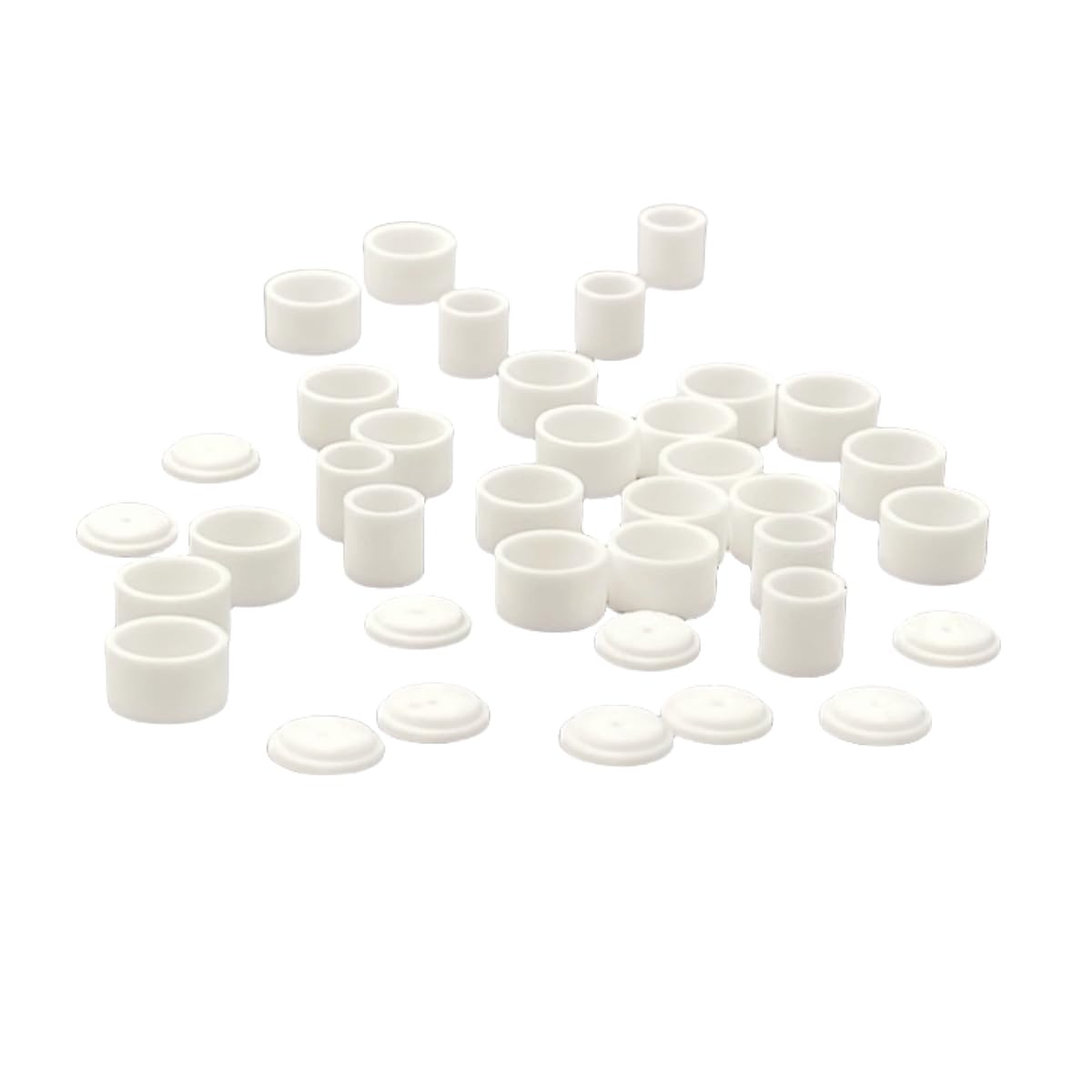 Crisol de análisis térmico de alúmina al 99%-crisoles cerámicos de corindón de 20 piezas for investigación científica y experimentos,(5x4mm/50ul with Lid)