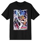 Boruto Uzumaki with Rasengan Poster Art Men's Black T-Shirt-Large