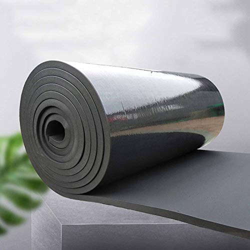 Plaque D’isolation Auto-adhésive 1M X 1M, Bouclier Thermique, Rouleau De Feuille En Caoutchouc De Mousse D'éponge De Néoprène, Tapis D'aluminium De Barrière D'insonorisation D'isolation De Tuyau Cover