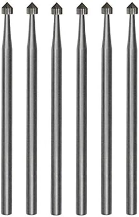 6 Pack of Steel Setting Burs 2.50 MM w/ 3/32" Shank Stone Setting Filing Jewelry Making Tool