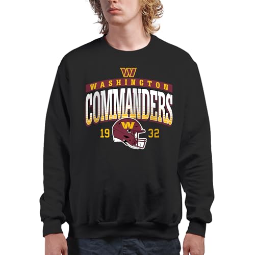 Junk Food NFL - Washington Commanders - Mighty - Officially Licensed Adult Pullover Fleece Crew Neck for Men and Women