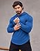 COOFANDY Men's Fashion Athletic Hoodies Pullover Long Sleeve Gym Workout Flexible Hooded Sweatshirt for Men, Blue, XX-Large