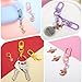 Andibro 20 Pcs Colorful Lobster Claw Clasps, Double-Head Swivel Lanyards Trigger Snap Hooks, Heavy Duty Metal Lobster Hooks Purse Clasps with Key Rings Jewelry Making Accessories for Bags DIY Crafts