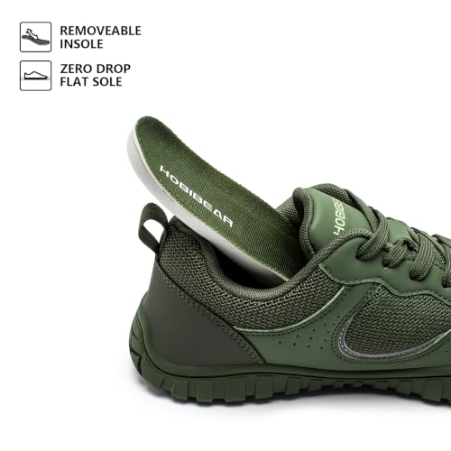Image of HOBIBEAR Unisex Barefoot Shoes, Wide Toe Box, Lightweight Walking Sneakers | Roomy Toe Box,No Arch Support,Breathable Canvas,Flexible Non-Slip Sole,Machine Washable,Lace-Up,Walking,Daily Wear