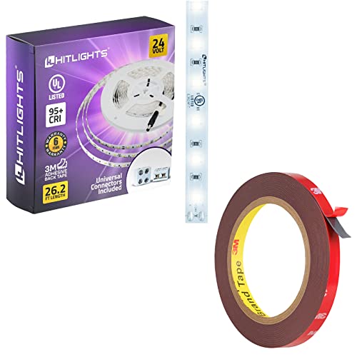 Tira de luces LED blanco neutro 26.2 pies HitLights miniatura 1