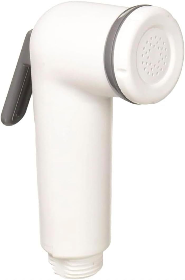 Bivi Universal Handheld Sprayer Head, 1/2" NPS‑M Thread, Trigger On/Off Replacement for RV Shower, Boat & Utility Sink – Water‑Saving Washdown Sprayer, White
