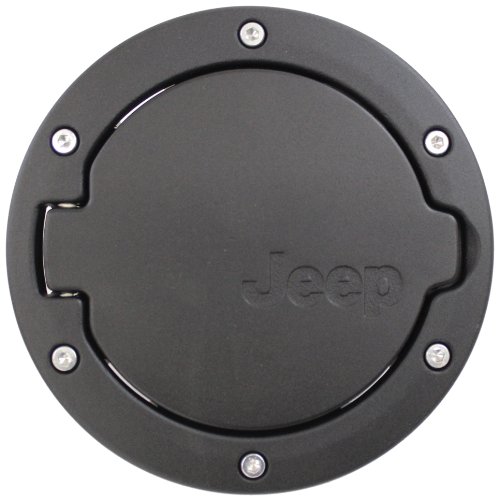 Genuine Jeep Accessories 82210609AB Satin Black Fuel Door with Jeep Logo
