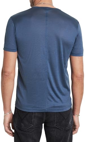 John Varvatos Men's Amanto Crew, Rain Blue4