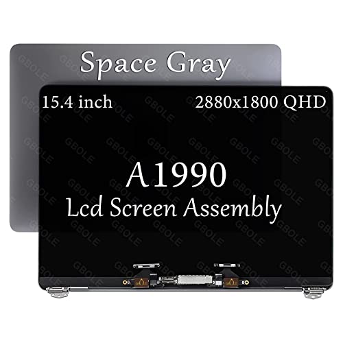Image of A1990 Screen Replacement for MacBook Pro A1990 Mid 2018 2019 EMC 3215 3359 LCD Screen Assembly 661-10355 (Space Gray)