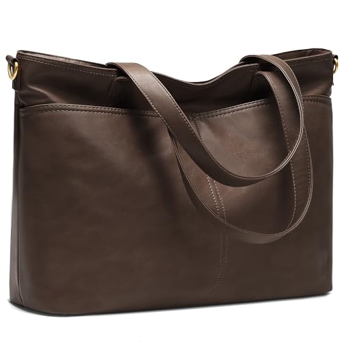 Bolso Tote de Cuero para Mujer con Compartimento para Laptop miniatura 1