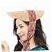 BESPORTBLE Fashionable Straw Sunshade Hat for Women Wide Brim Lightweight Breathable Beach Cap Chic Summer Headwear with UV Protection Cool and Comfortable Outdoor Accessory